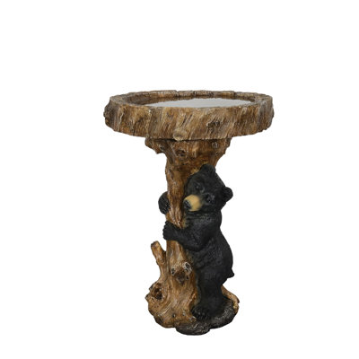 Baignoire pour oiseaux en résine de 23,6 po de hauteur pour jardin, patio, pelouse et cour arrière