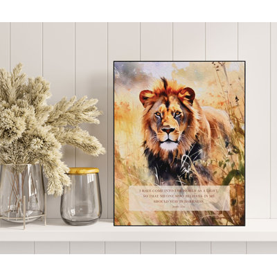 Wall Plaque Lion I Have Come Into The