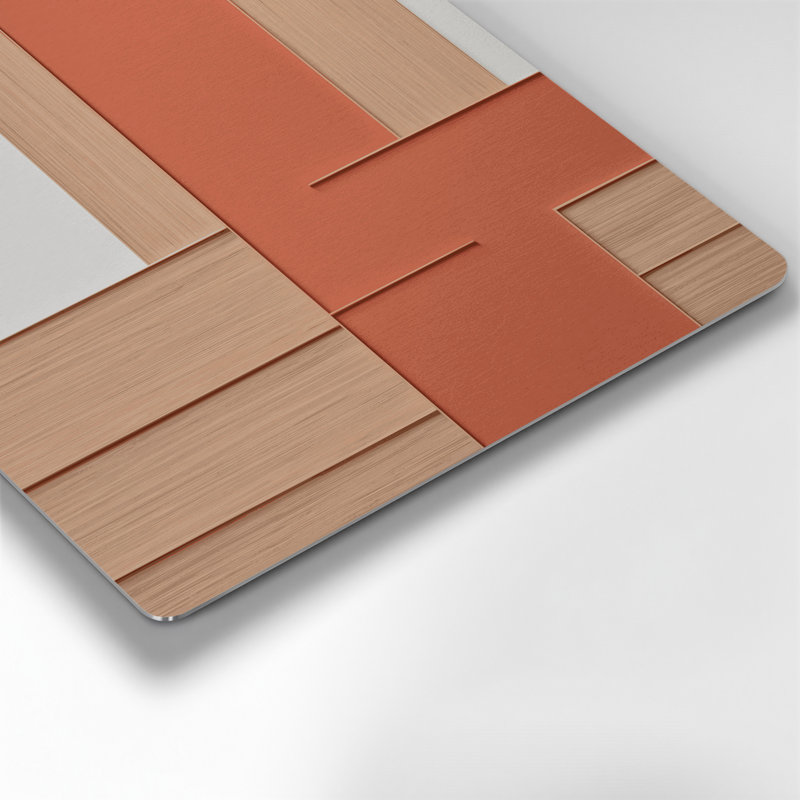 Minimalisme 25, art mural en métal brun, H 16 po x l 16 po