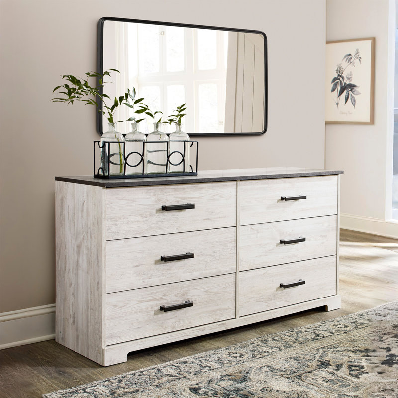 Commode double 6 tiroirs Carnforth, H 26,22 po x l 52,72 po x P 16,34 po