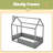 Twin Size Bed House Bed Frame With Fence,For Kids,Teens, Girls,Boys-1233770101