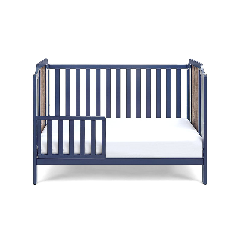 Lit de bébé convertible 3-en-1 Island, Bleu/brun