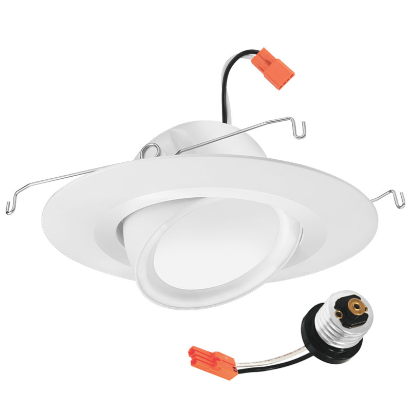 Adjustable White Aluminum LED Recessed Lighting Kit