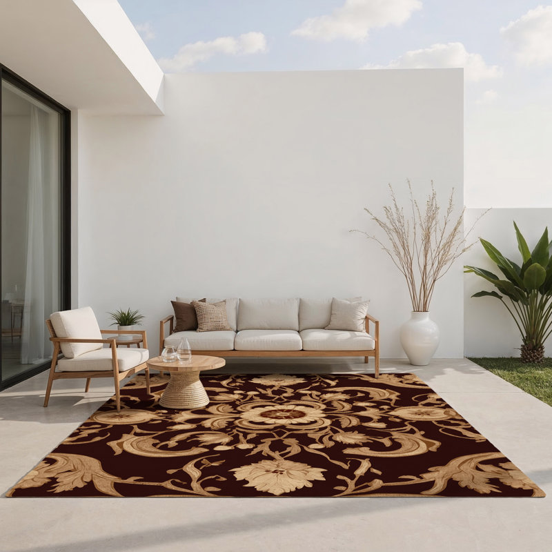 Ornate Legacy Indoor And Outdoor Area Rug, Rectangle 1'6" x 2'6"