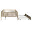 Lit de jour double en bois naturel avec lit gigogne et barrière de sécurité. Maximise l'utilisation de l'espace. . Aucun garde-corps requis. Offre une expérience de sommeil paisible. Durable.-531444655-531444659