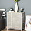 Unité de rangement à 7 tiroirs avec tiroirs, bacs en tissu avec structure en métal pour la chambre à coucher, placards, gris clair