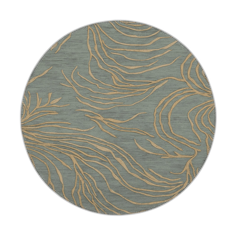 Tapis intérieur et extérieur gris Nature, Rond 5 pi