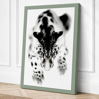 Snow Leopard Gaze Modern - Print