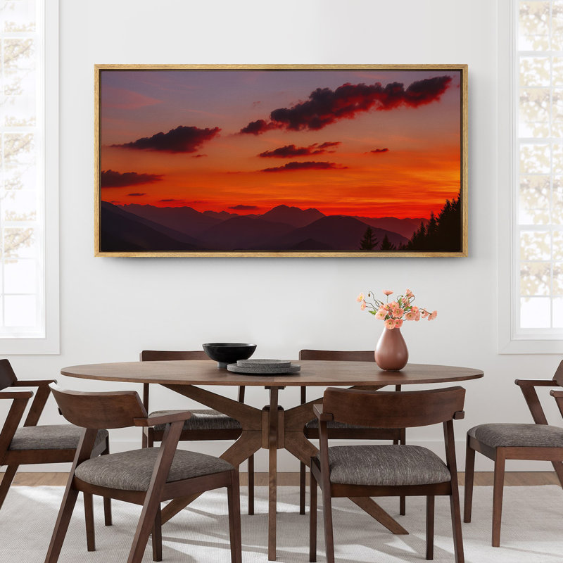 Grande impression sur toile encadrée, impression de paysage coucher de soleil pour la nature, Naturel, H 30 po x l 60 po