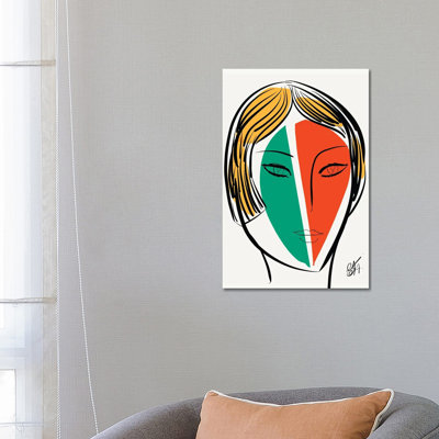 «Green Orange Girl» par - Toile tendue