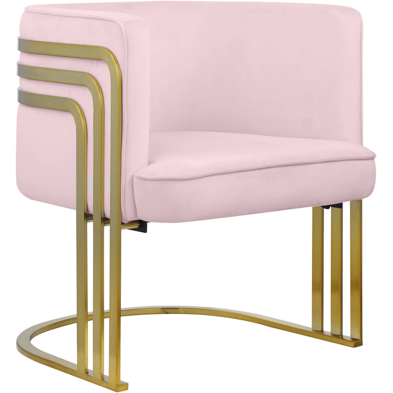 Fauteuil Loicel, Velours rose