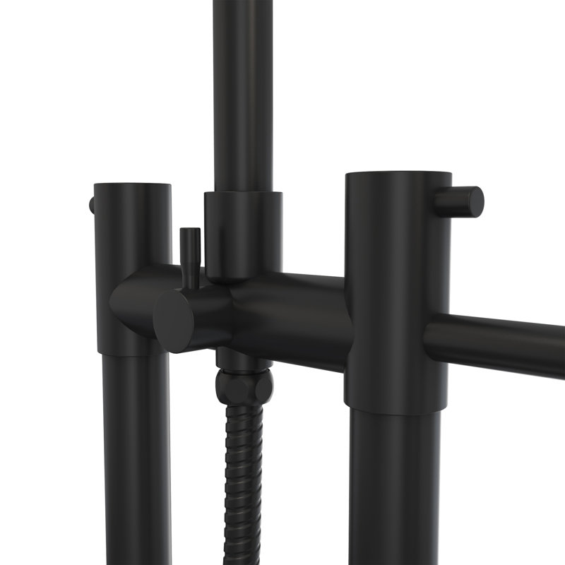 Robinet de baignoire autoportante 40 po x 8 po DreamLine Caribbean, Noir mat