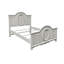 Ensemble de chambre à coucher complète 4 pièces, gris et argent, comprenant lit double, table de chevet, commode et commode