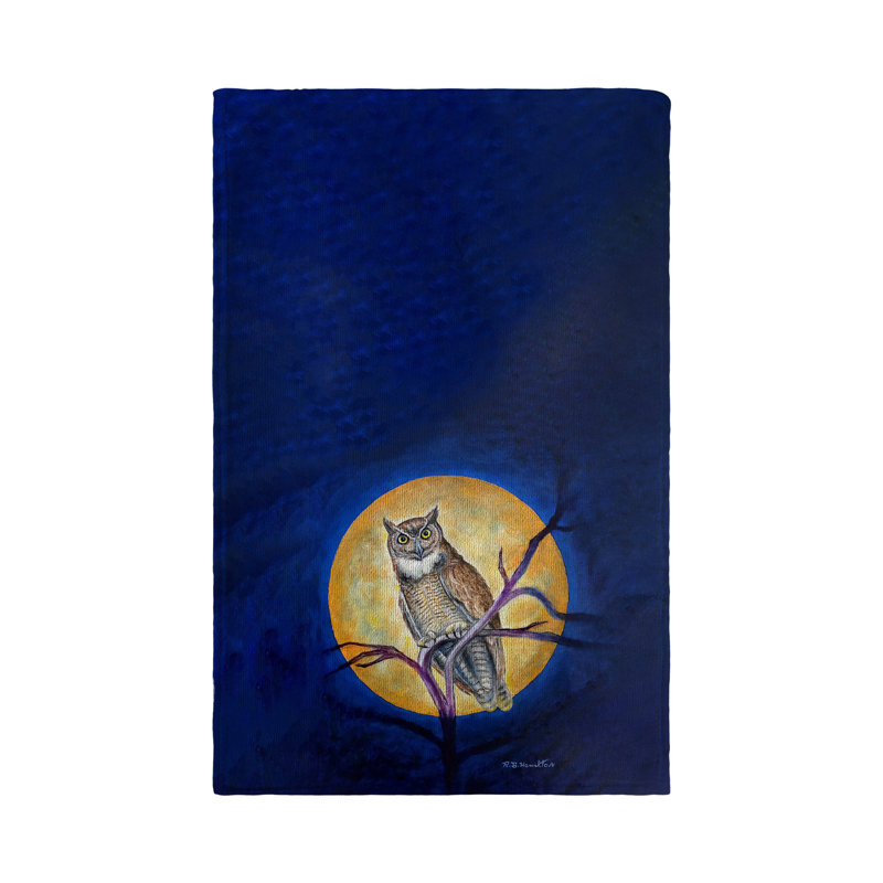 Torchon chouette sous la lune