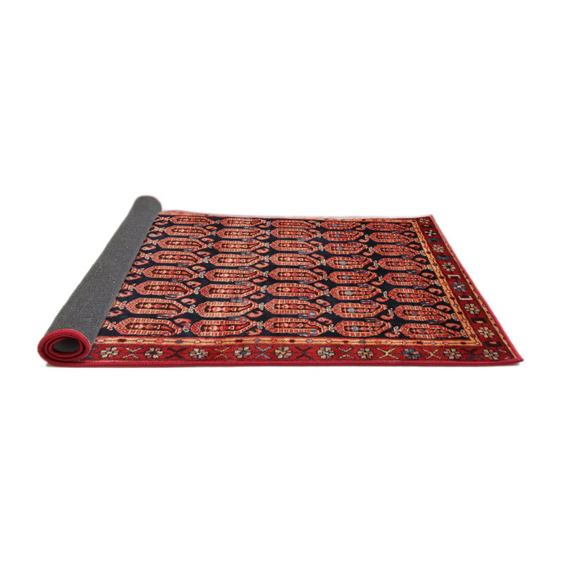 Tapis rouge à motif sud-ouest, Carré 7 pi