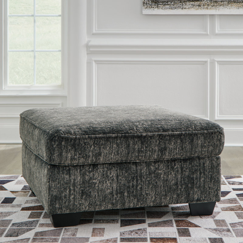 Upholstered Ottoman, Gray