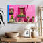 Lilie, maison rose, bicyclette-108709479