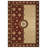 Minasa Collection Digital Print Cotton-Polyester Beige Burgundy Oriental Rug-2046771237