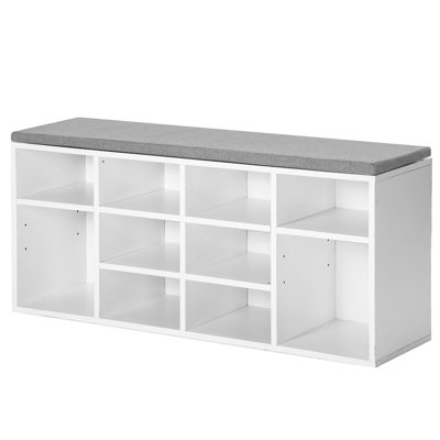 10 Pair Stackable Shoe Storage Bench