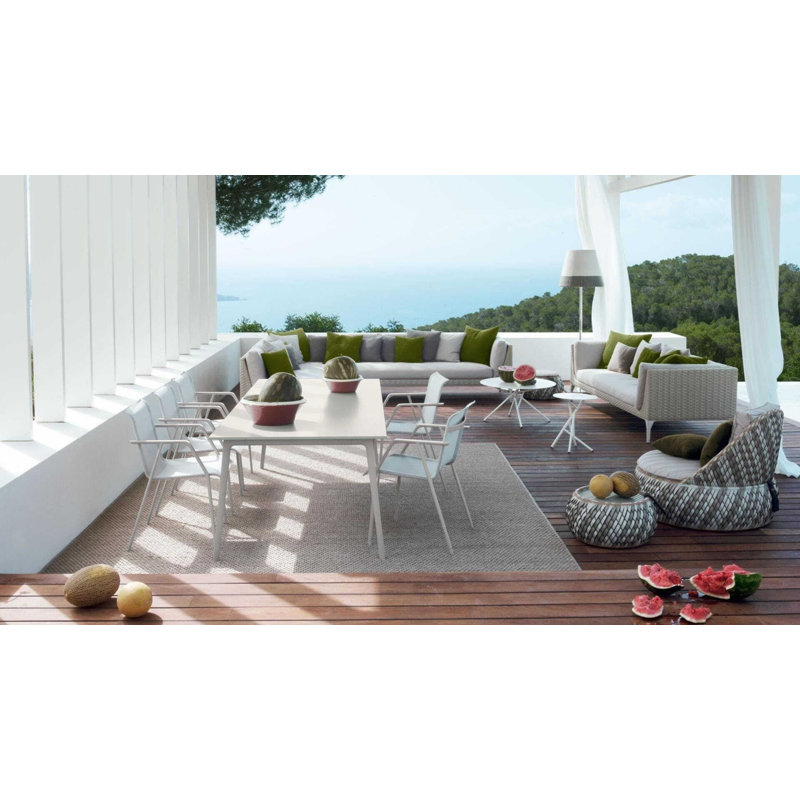 WA Outdoor Dining Table, Lipari, 39.25" W x 98.5" L x 29.5" H