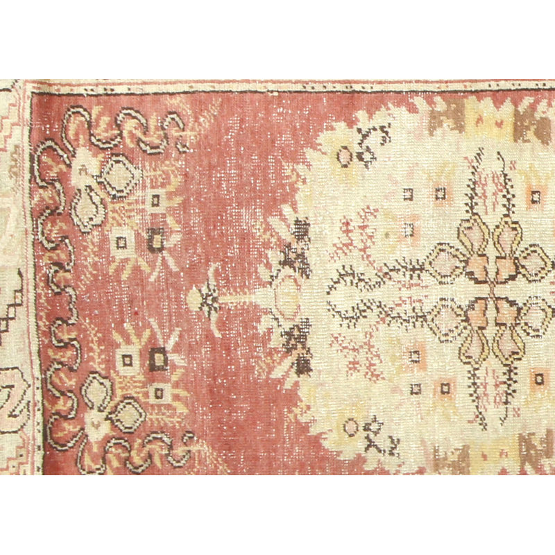 One-of-a-Kind Hand-Knotted 1960s 2'9" x 9'10" Runner Wool Area Rug in Beige/Red/Brown