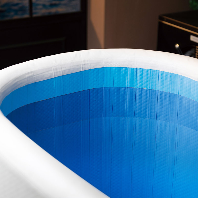 Inflatable Oval Ice Bath Cold Plunge Tub with PVC Insulated Lid,WIC01W-PIB