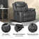 Wide Seating Durable Synthetic Leather Recliner with Massage and Heat Functions