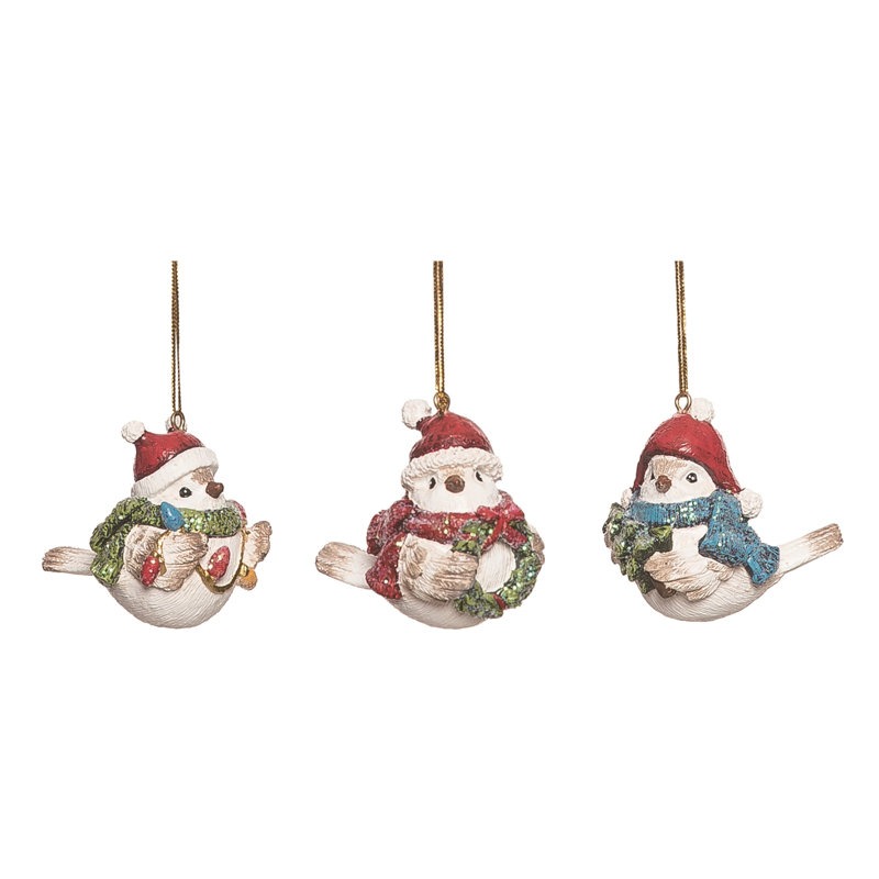  Ensemble de 3 décorations de Noël en résine