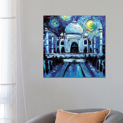 Van Gogh Never Saw Taj Mahal by Aja Trier - Wrapped Canvas Print