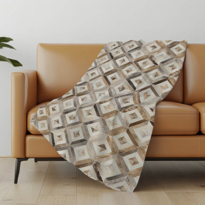 Addison Machine Washable Sherpa Diamonds Throw Blanket