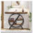 Industrial Four-Tier Console Table with Geometric Metal Frame Storage