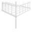 Structure de lit en métal pour lit simple avec support à lattes sans sommier blanc