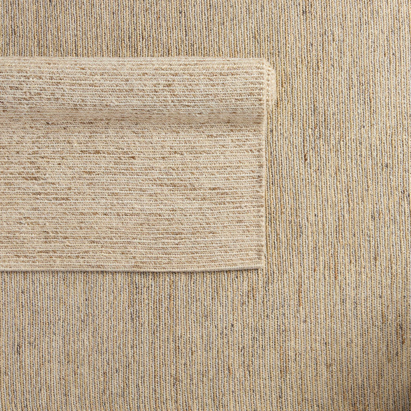 Tapis beige tissé à la main Caitlin, Rectangle 8 pi x 10 pi
