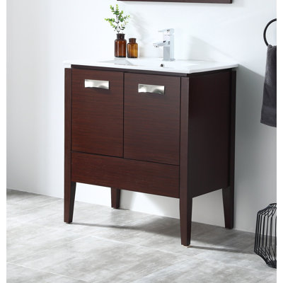 Mtmere 36'' Single Bathroom Vanity with Ceramic Top