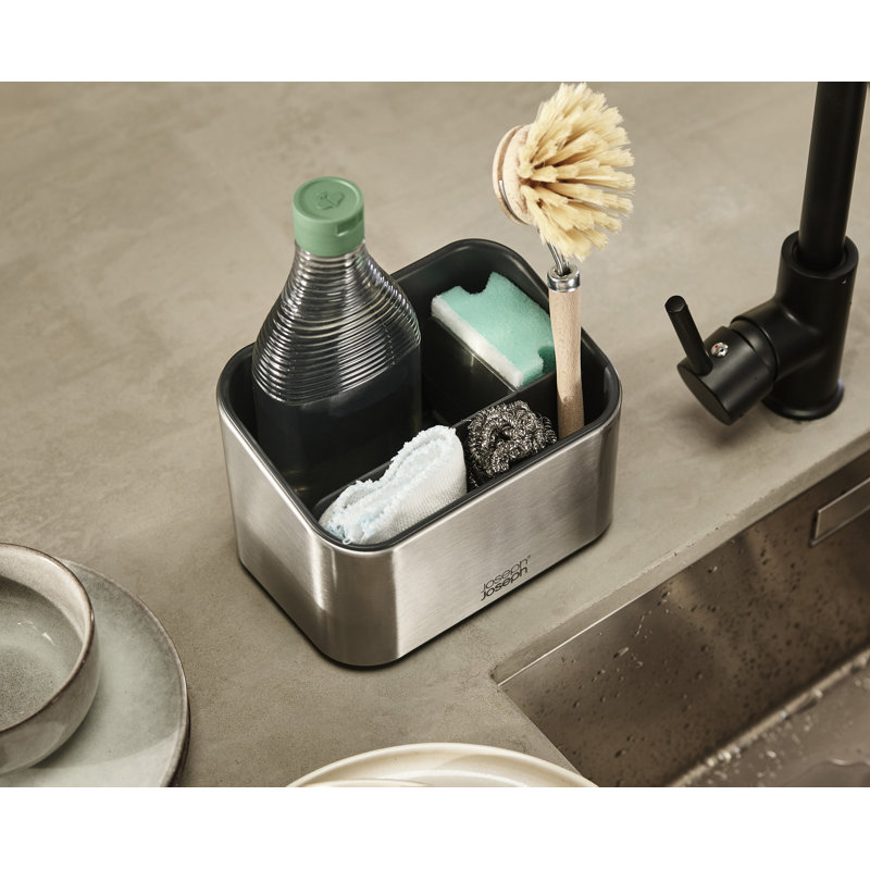 Stainless Steel Tiered Sink Caddy with Non-Slip Feet