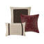 Ensemble d'édredon en faux suède 7 pièces 7 pièces Red Cal King-121790550-121790560