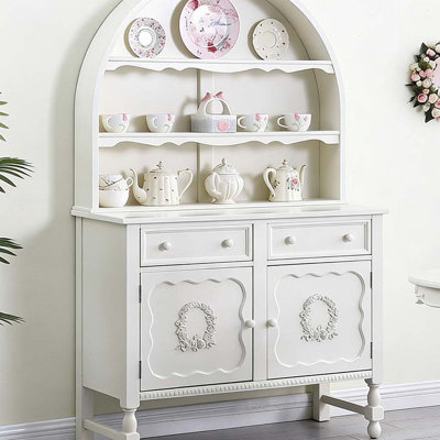 Shabby Chic Arched Display Cabinet - Elegant Storage for Your Home