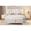 2-Pieces Bedroom Sets, Upholstered Platform Bed With Hydraulic Storage System,Storage Ottoman With Metal Legs-1169230156-1169230154