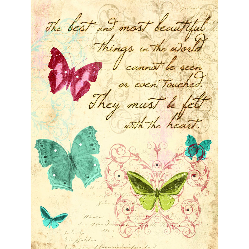 " Inspire With Butterfly ", 16" H x 12" W