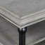 Table basse en bois 55,1 "avec pieds noirs, 2 tablettes de rangement ouvertes, table de salon moderne, gris-1830271019