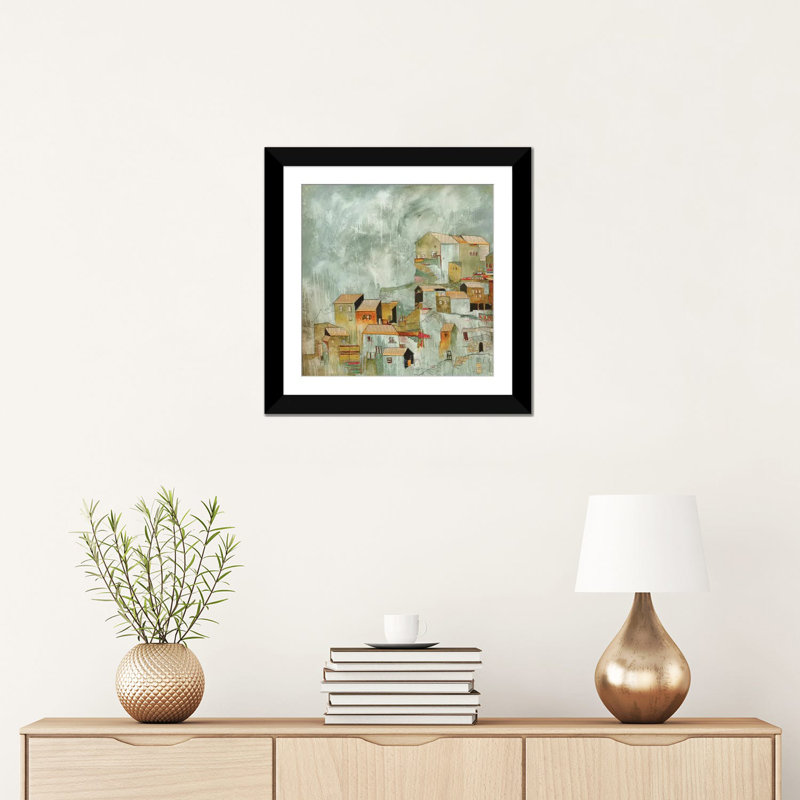 « dissimulant l’espace », reproduction d’art sur toile, H 16 po x l 16 po x P 1 po, Papier d'art encadré noir, Blanc