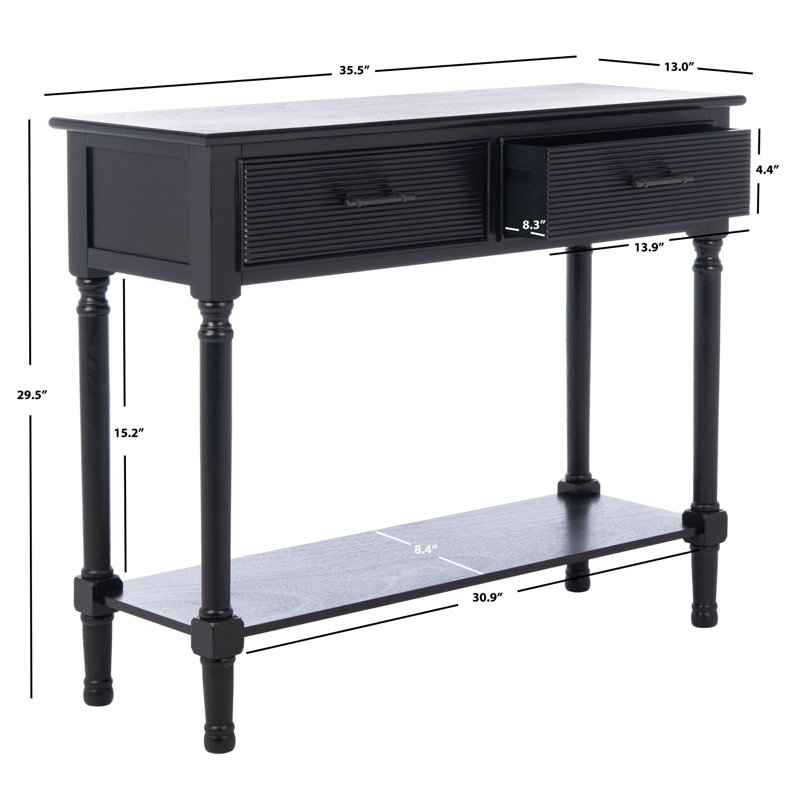 Peters 35.5'' Console Table, Black