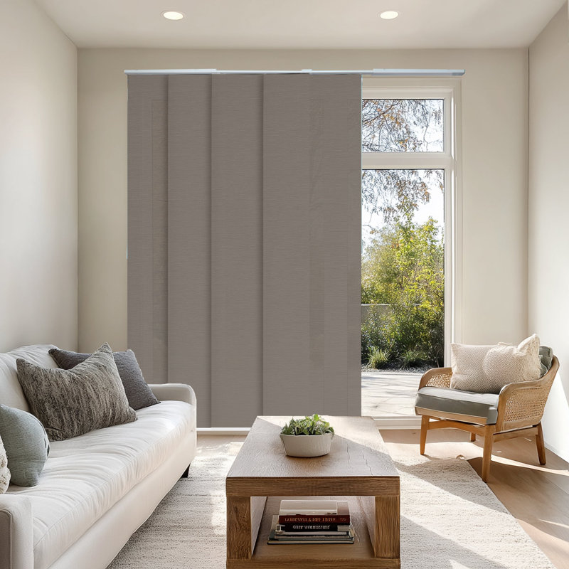Light Filter Vertical Panel Track Blinds, Dried Sage
