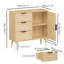 Armoire de rangement moderne en bois de rotin pour chambre à coucher
