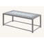 Table basse, accent, cocktail, rectangulaire, salon, L 42 po, métal, carrelage-972921295