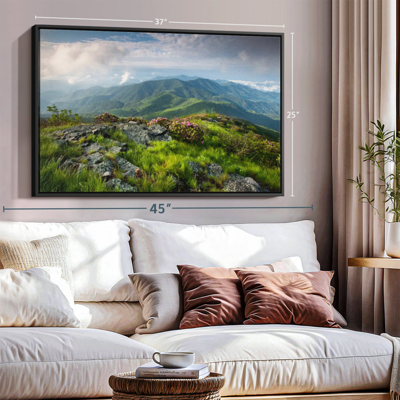 Nature "Art mural majestueux Blue Ridge Mountains", H 25 po x l 37 po