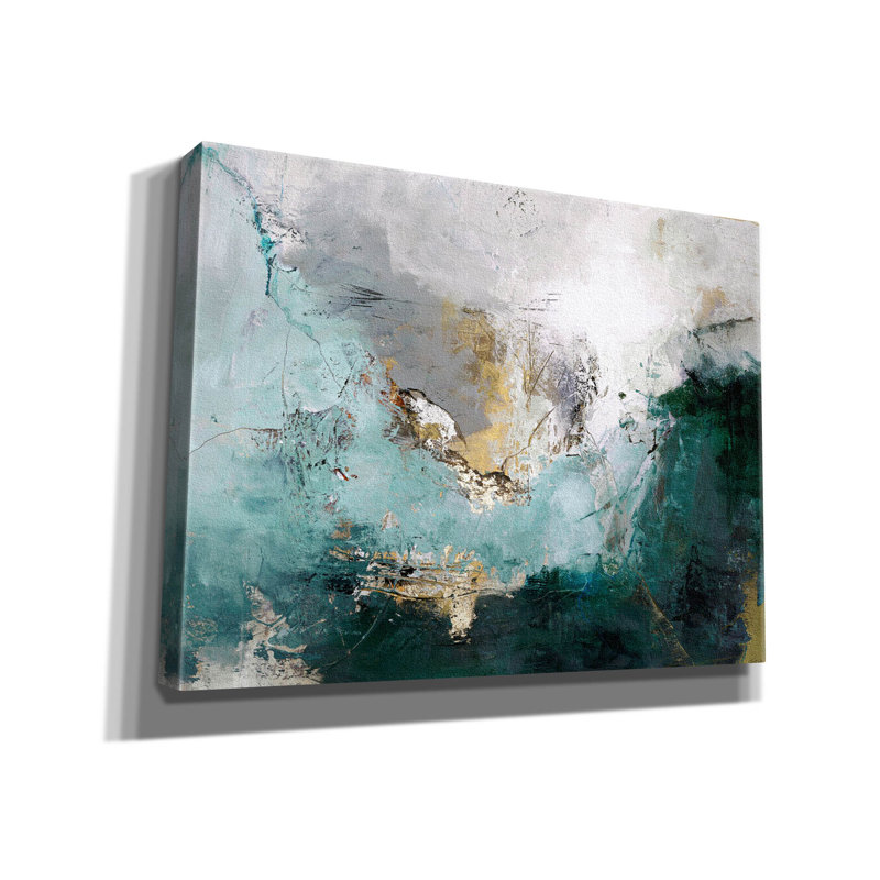 «Arctic Green Variation» par Incado, art mural sur toile, H 12 po x l 16 po x P 0,75 po