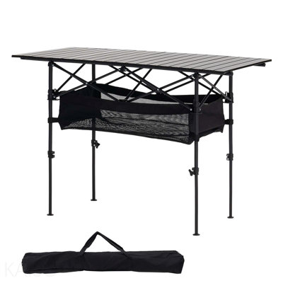 Table de camping pliante en aluminium