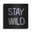 Ebern Designs «Stay Wild In Neon White» par Luxe Portfolio, art mural en métal-1359541570