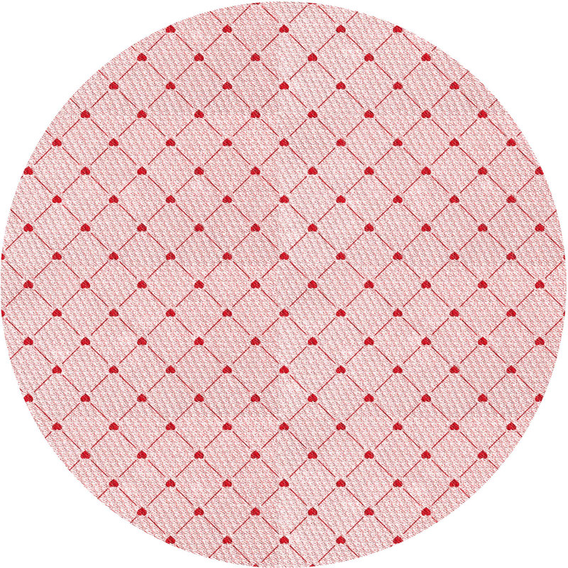 Geometric Indoor Rug, Round 3'